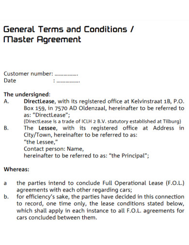 general car lease agreement