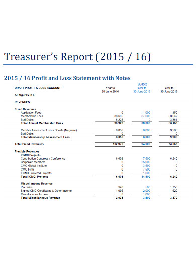 global annual meeting treasurer report