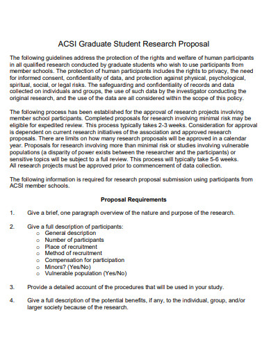 graduate student research proposal