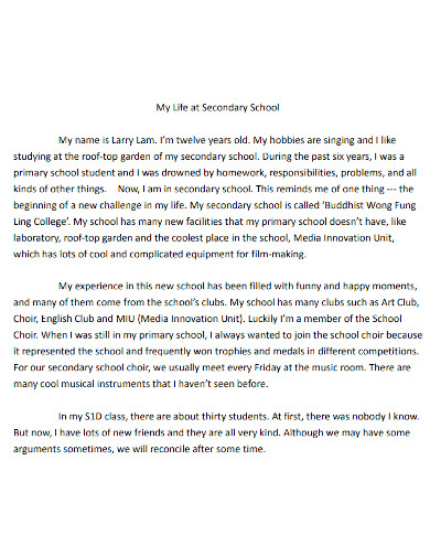 how high school changed my life essay