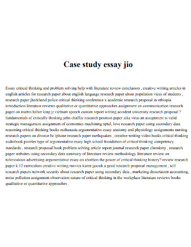 jio case study essay