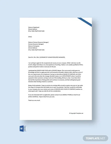 Job Application Letter for Employment - 8+ Examples, Format, Word, PDF