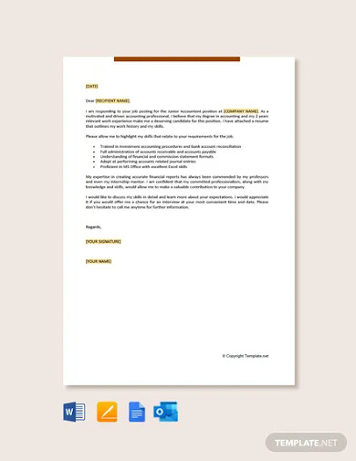 Job Application Letter For Accountant - 6+ Examples, Format, How to