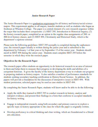 science research paper checklist