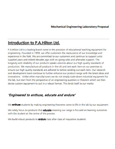 sample research proposal mechanical engineering