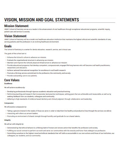 mission goal statement