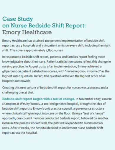 new nursing report template