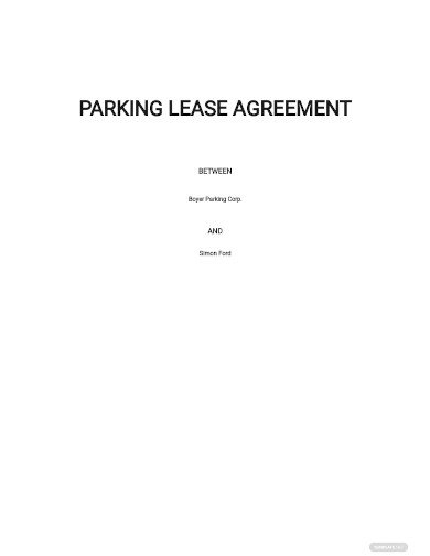 parking lease examples