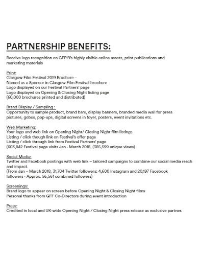partnership proposals restaurant benefits
