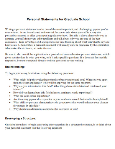 personal statements for graduate school1
