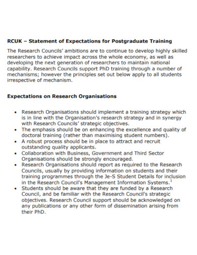 postgraduate research business statement