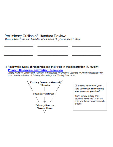 preliminary outline of literature review