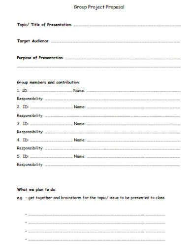 Group Project Proposal - 10+ Examples, Format, Pdf | Examples