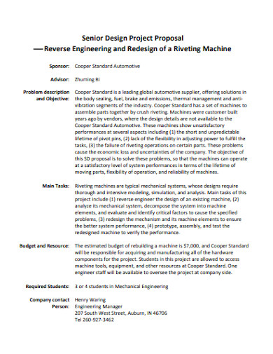 mechanical engineering research proposal example pdf