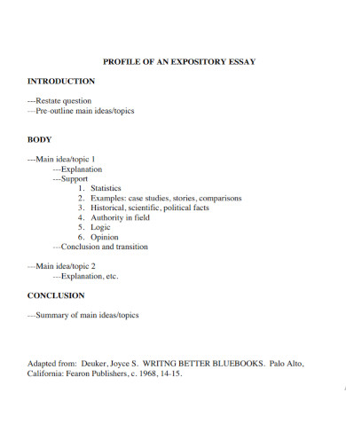 profile of an expository essay
