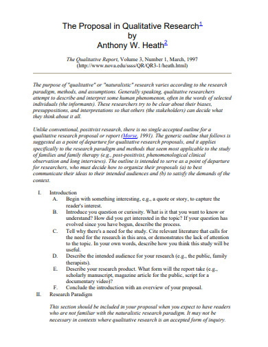 Qualitative Research Proposal 6  Examples Format How to Write Pdf