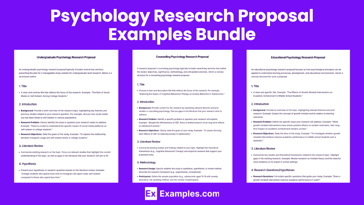 research proposal template psychology