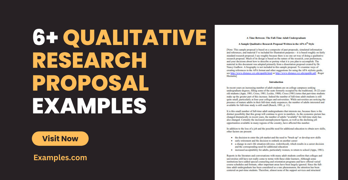 Qualitative Research Proposal Examples