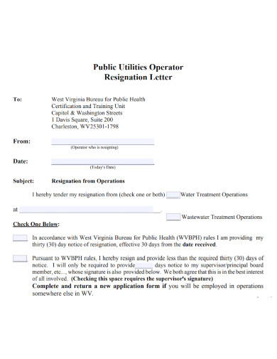 Resignation Letter With 30 Day Notice Examples Format Pdf 7121