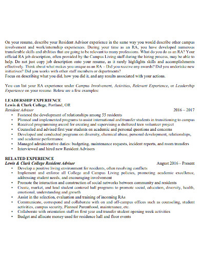 resume opening statement for marketing