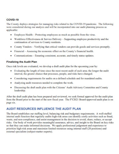 risk assessment audit report