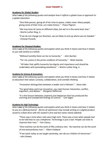 high school essay guide