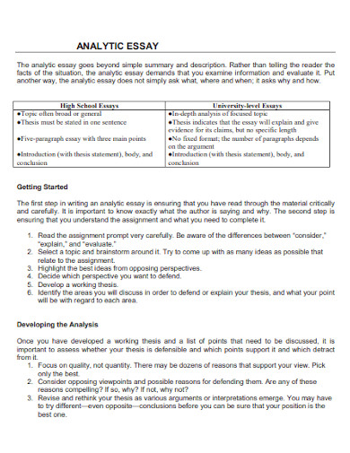 Analytical Essay Outline - 10+ Examples, Format, Pdf | Examples