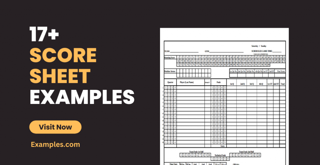 Score Sheet Examples
