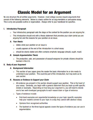 short argumentative essay examples pdf