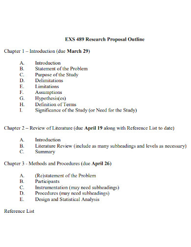 simple apa research paper outline