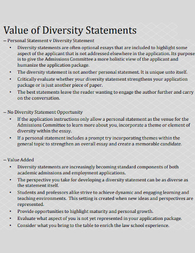 simple law school diversity statement