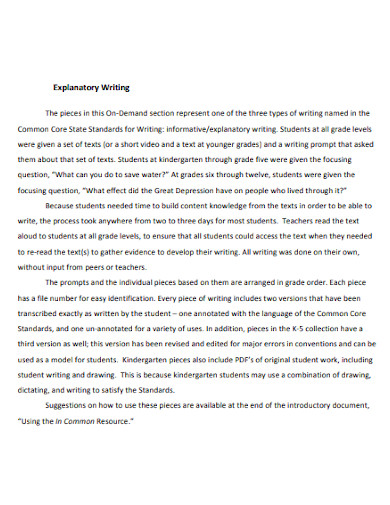 student explanatory essay