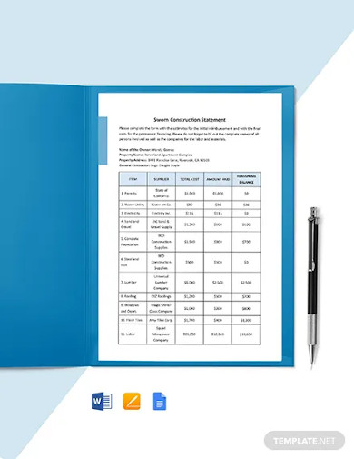 Sworn Statement - 10+ Examples, Format, Pdf | Examples