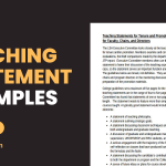 Teaching Statement Examples