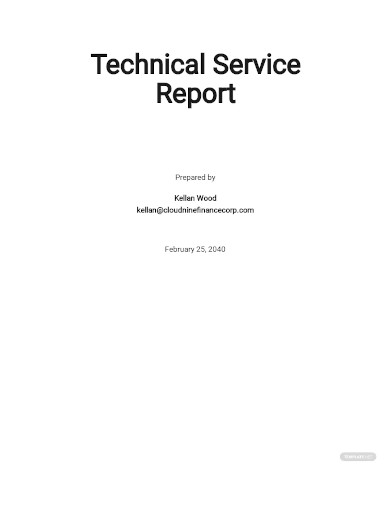 Technical Service Report Template