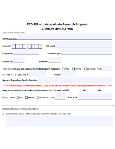undergraduate research proposal