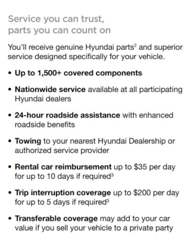 vehicle auto service contract