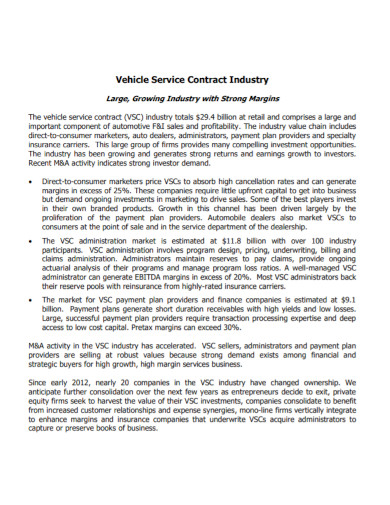 Auto Service Contract - 10+ Examples, Format, Pdf | Examples