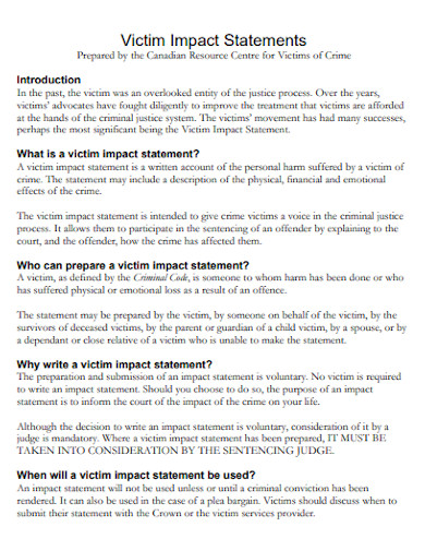10  Victim Impact Statement Examples Powerful Victoria Definition