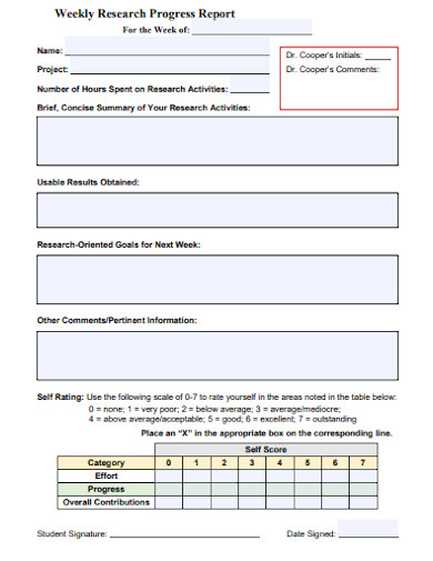 research in progress bulletin is an example of