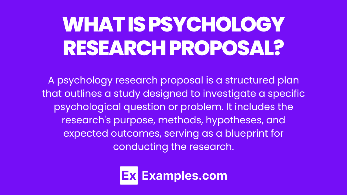 research proposal template psychology