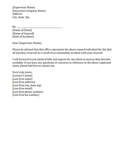 car accident report letter