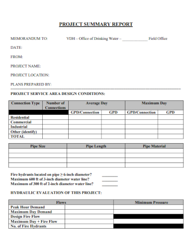 10+ Project Summary Report Examples [ Pilot, Construction, SAP ] | Examples
