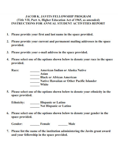 Student Activity Report - 10+ Examples, Format, Pdf | Examples