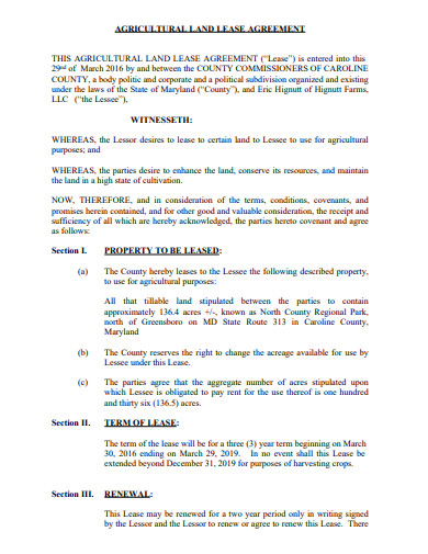 Farm Land Rental Agreement - 4+ Examples, Format, Pdf | Examples