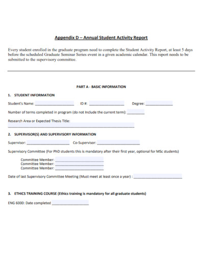 Student Activity Report - 10+ Examples, Format, Pdf | Examples
