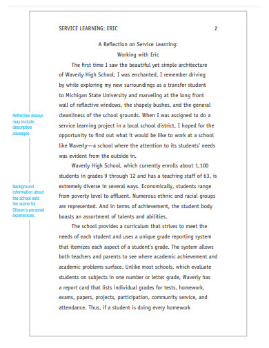  Reflective Essay Examples High School Students Reflective Essay 