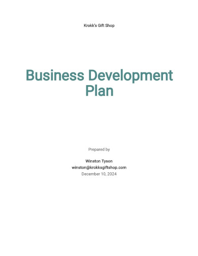 business development plan template