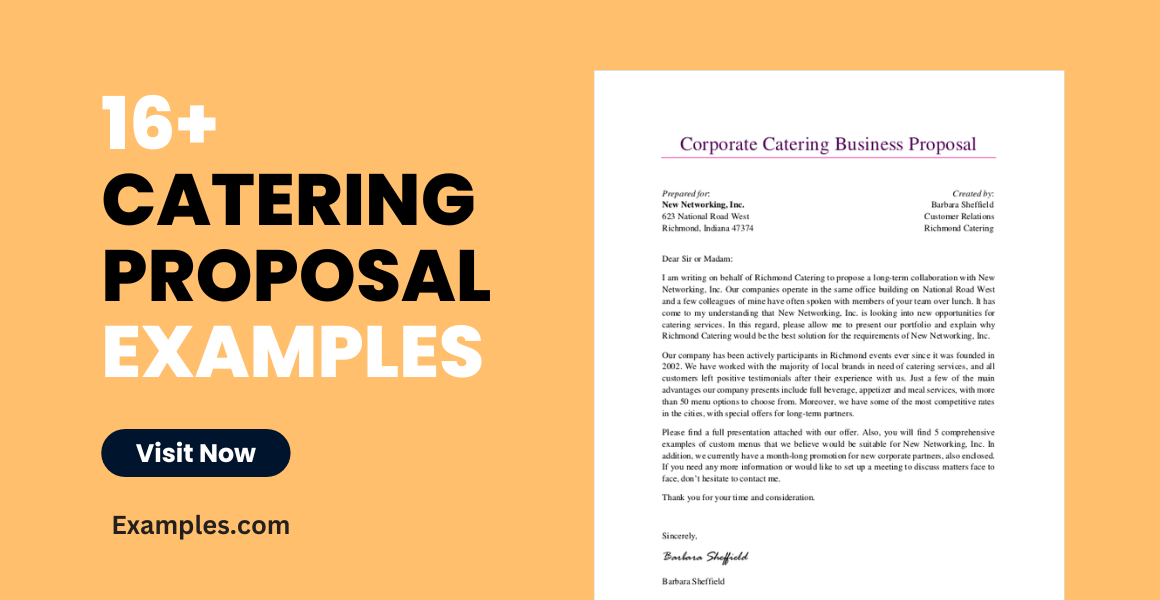 Catering Proposal Examples