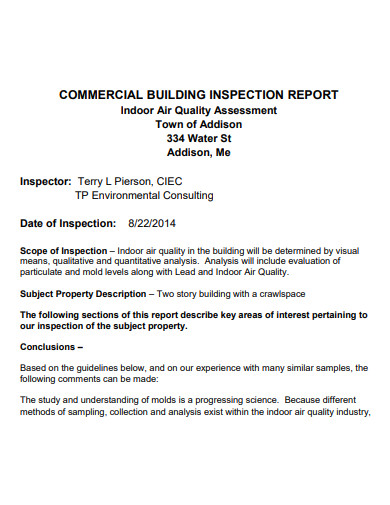 10+ Commercial Inspection Report Examples [ Property, Building, Vehicle 